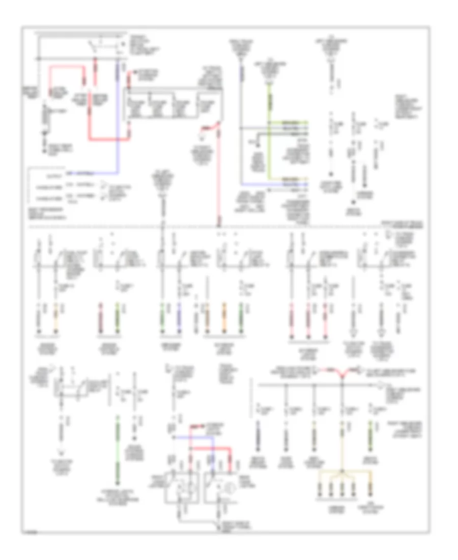 Power Distribution Wiring Diagram 1 of 4 for Jaguar XJ8 2000
