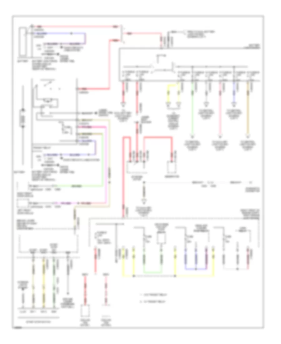 Power Distribution Wiring Diagram 1 of 7 for Jaguar F Type 2014