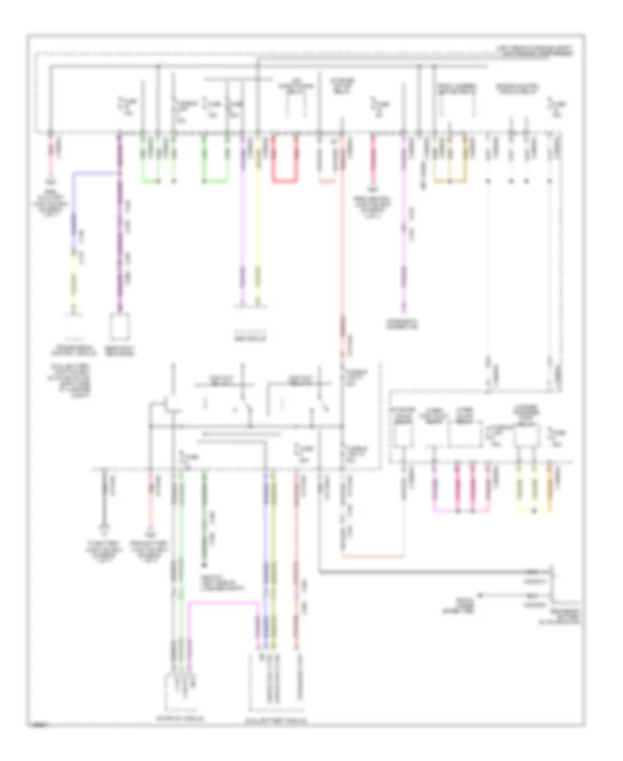 Power Distribution Wiring Diagram 2 of 7 for Jaguar F Type 2014