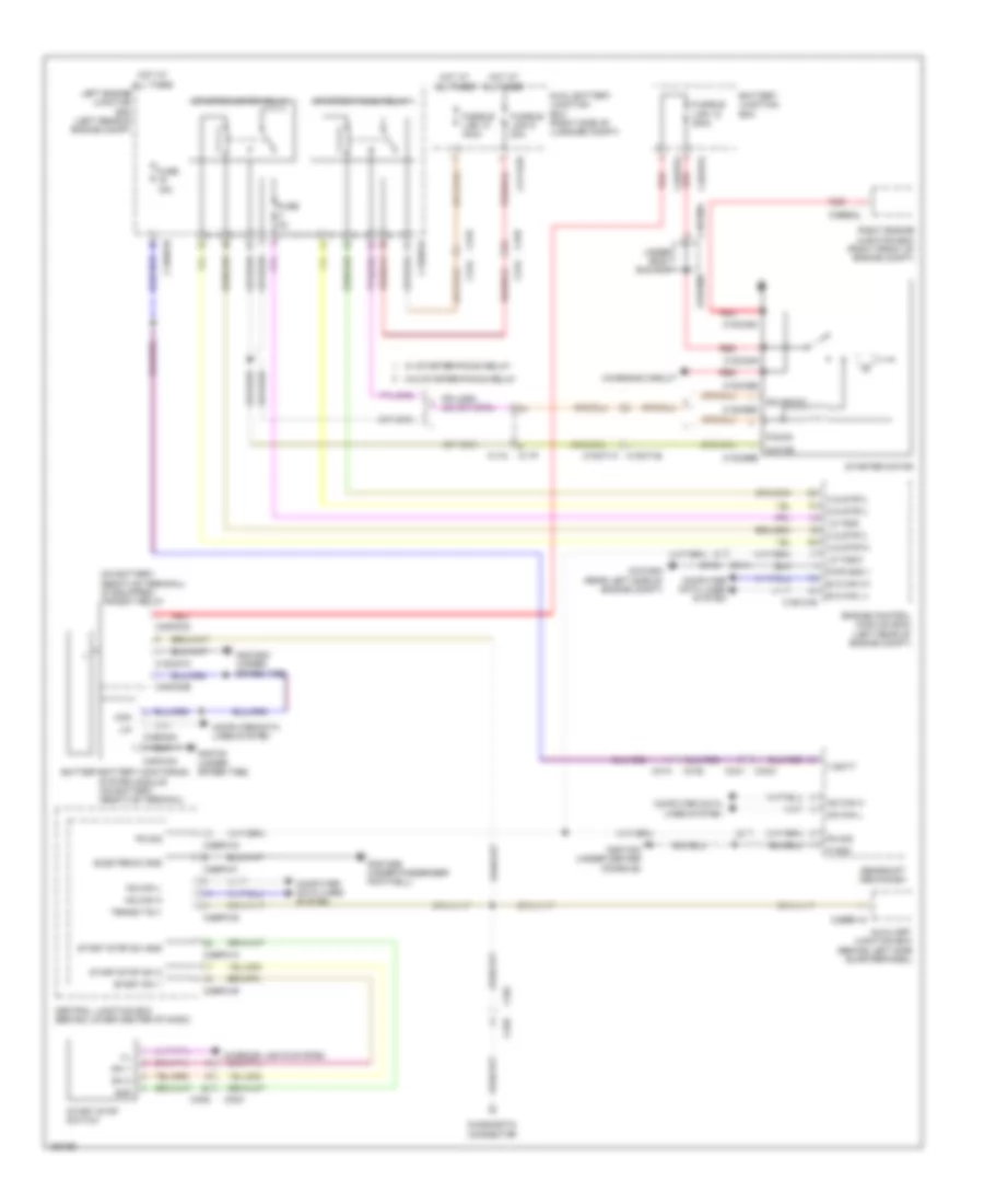 Starting Wiring Diagram, with Start-Stop System for Jaguar F-Type V8 S 2014