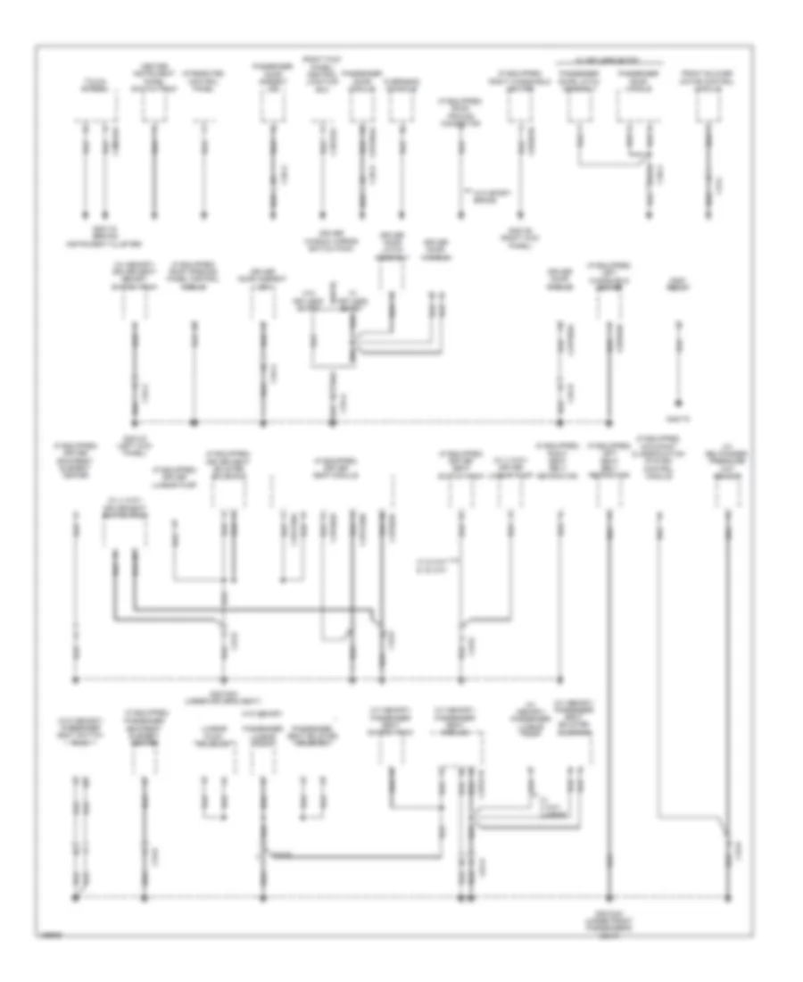 Ground Distribution Wiring Diagram (2 of 4) for Jaguar XF 2014