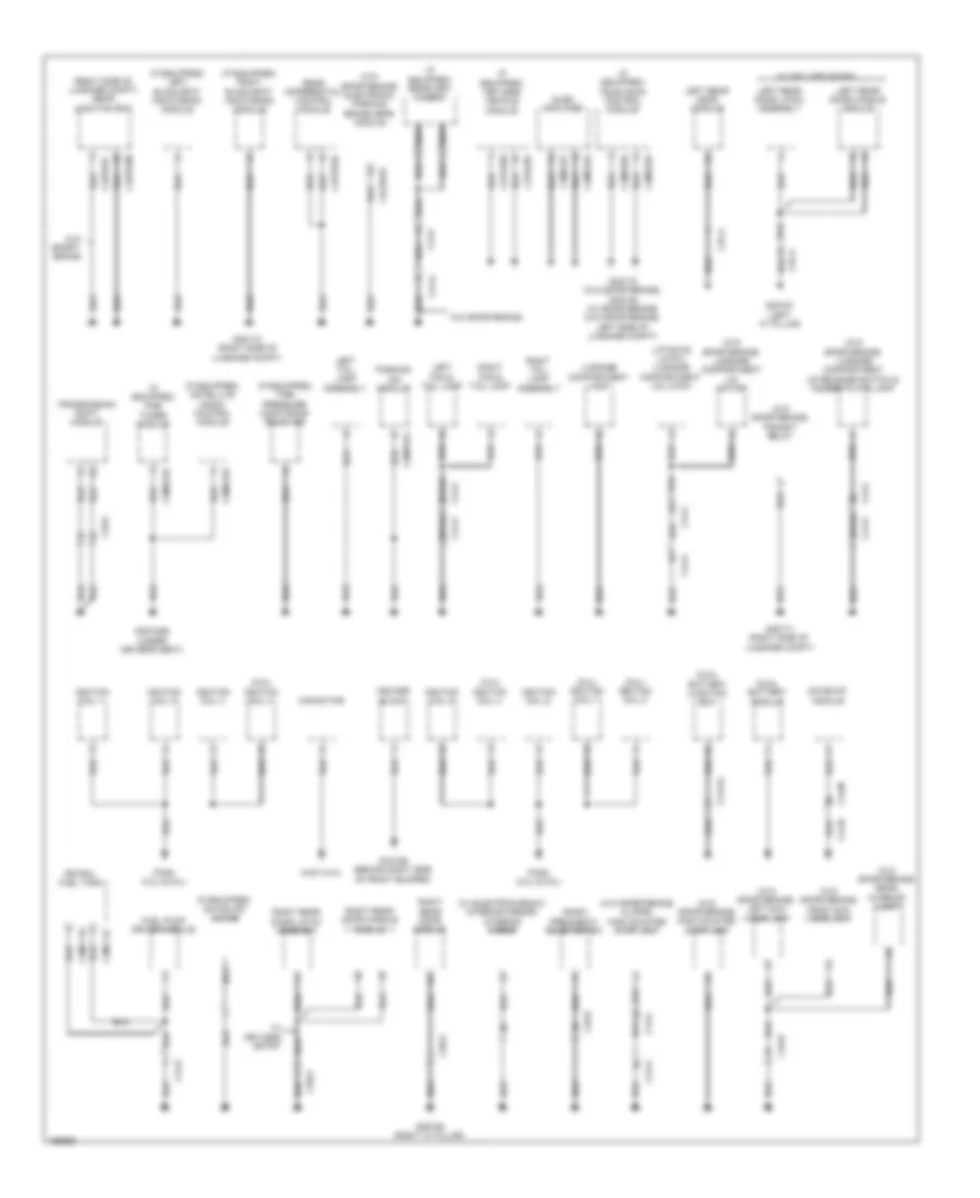 Ground Distribution Wiring Diagram (3 of 4) for Jaguar XF 2014