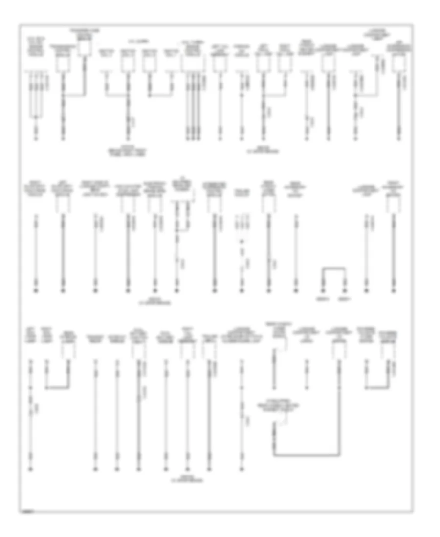 Ground Distribution Wiring Diagram (4 of 4) for Jaguar XF 2014