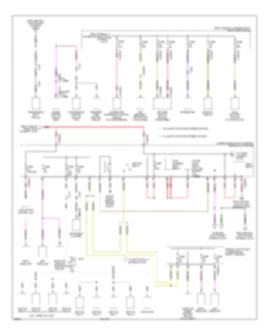 Power Distribution Wiring Diagram 4 of 6 for Jaguar XF 2014
