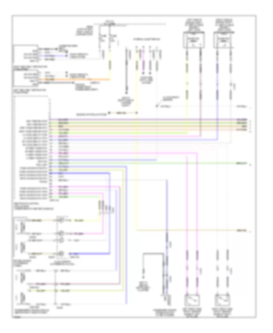 Supplemental Restraints Wiring Diagram 1 of 3 for Jaguar XF 2014