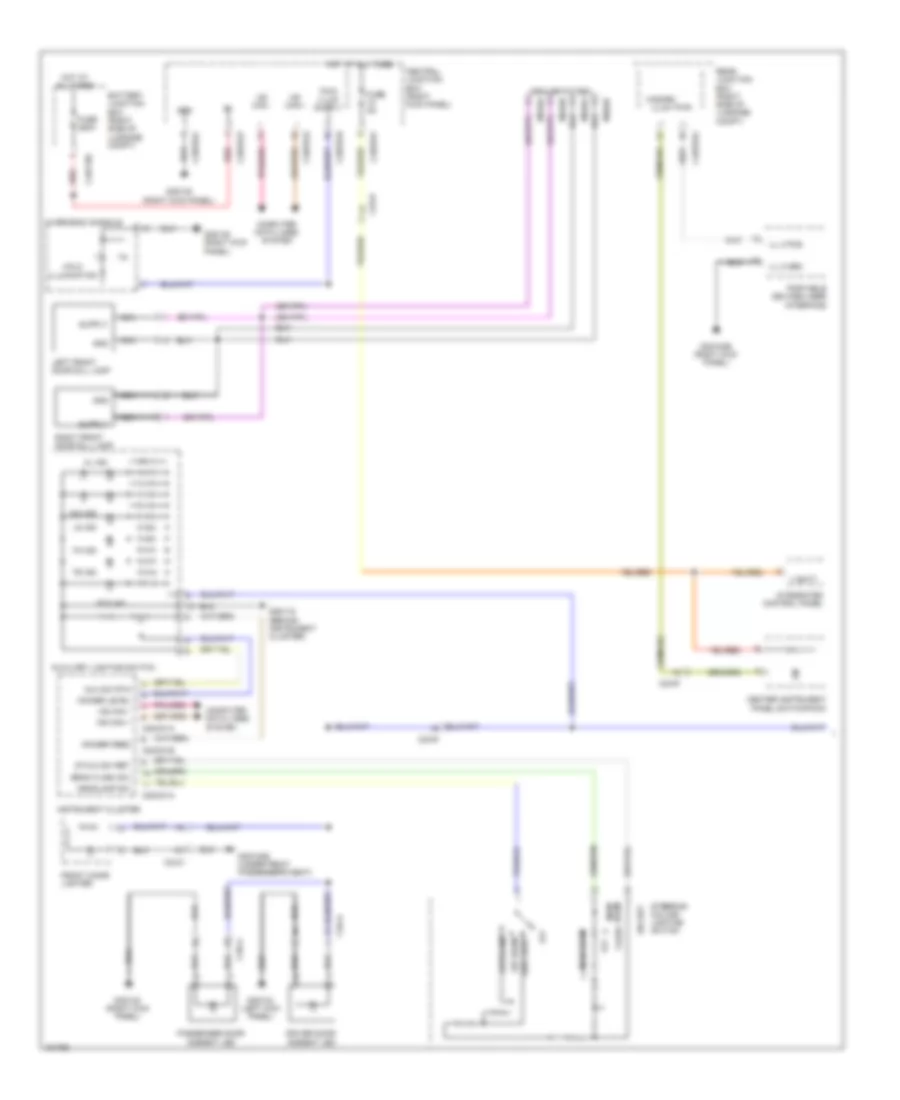 Instrument Illumination Wiring Diagram (1 of 2) for Jaguar XF 3.0L 2014