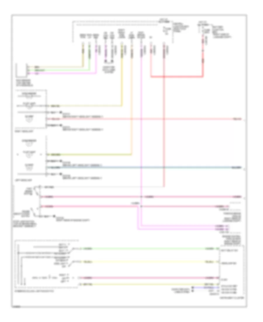 Exterior Lamps Wiring Diagram (1 of 2) for Jaguar XF Luxury 2009