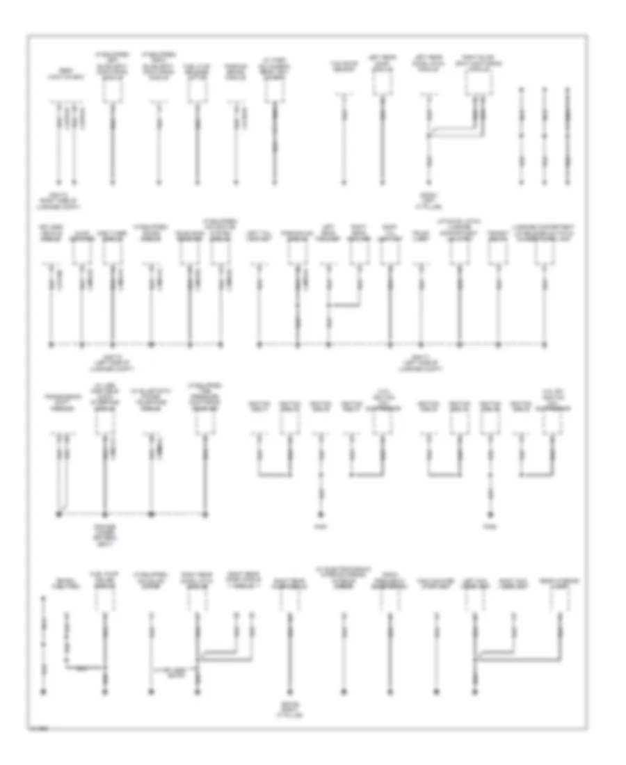 Ground Distribution Wiring Diagram 3 of 3 for Jaguar XF Luxury 2009