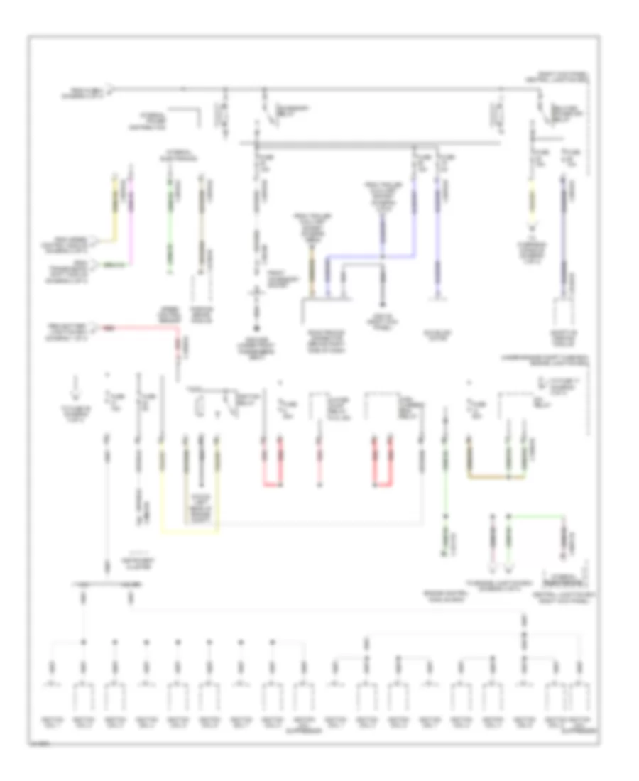 Power Distribution Wiring Diagram (3 of 4) for Jaguar XF Luxury 2009