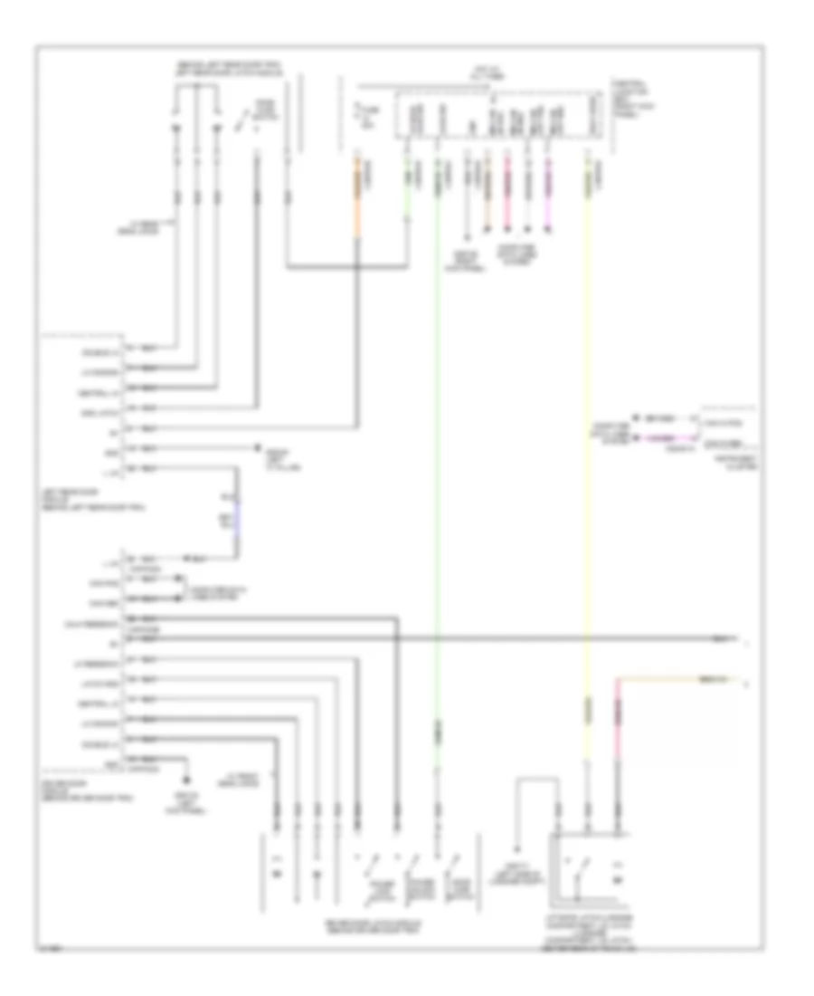 Door Lock Wiring Diagram (1 of 2) for Jaguar XF Luxury 2009