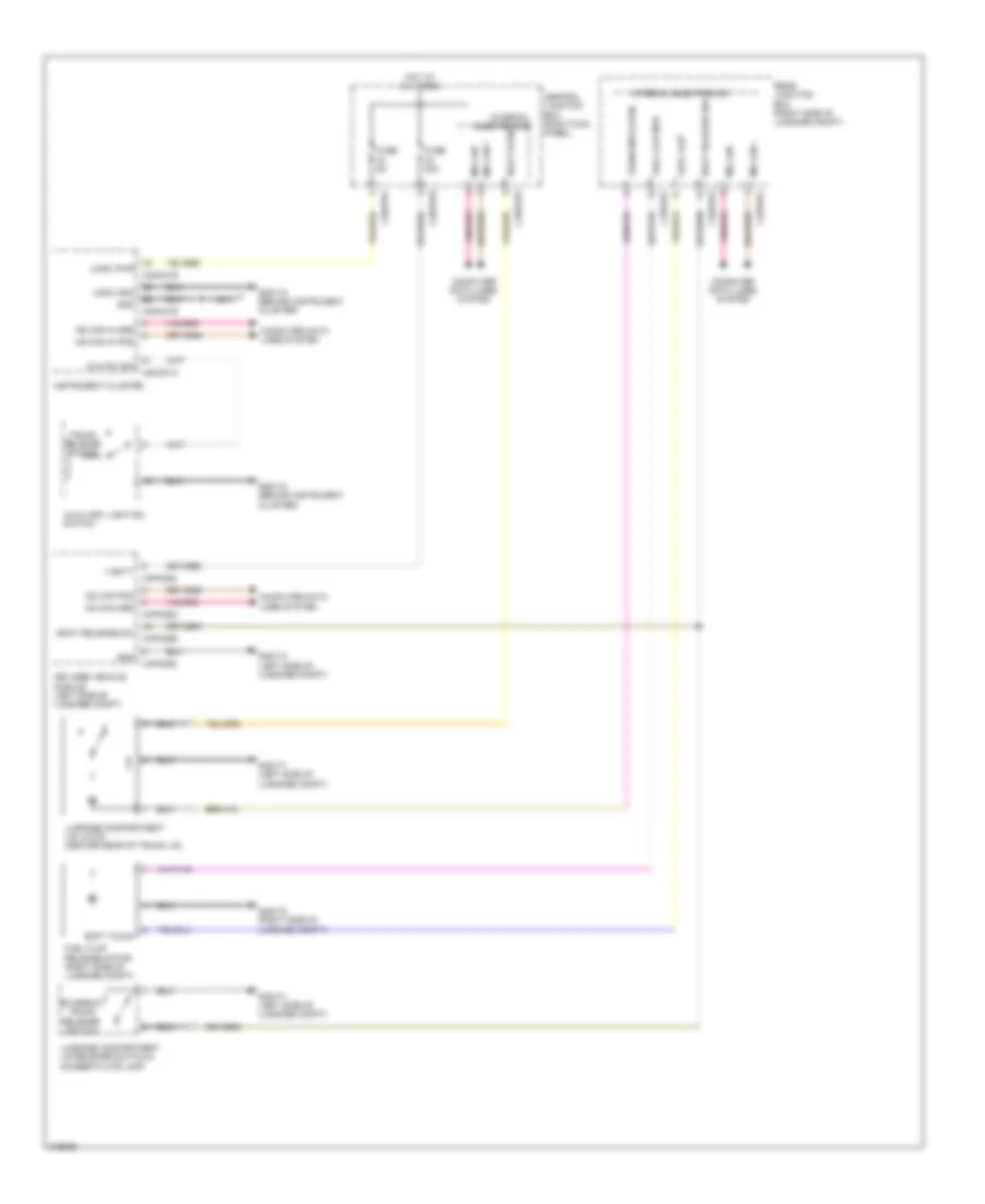 Trunk  Fuel Door Release Wiring Diagram for Jaguar XF Luxury 2009