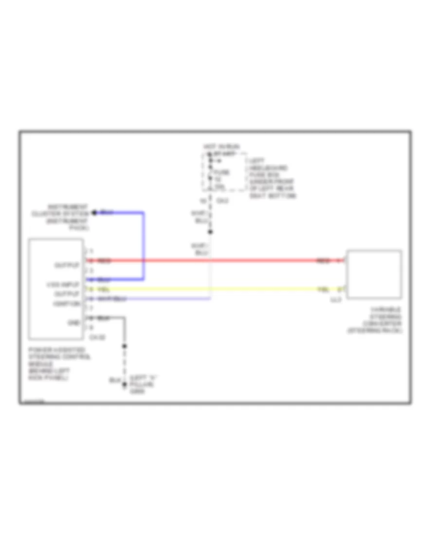 Electronic Power Steering Wiring Diagram for Jaguar XJ8 Vanden Plas 2001