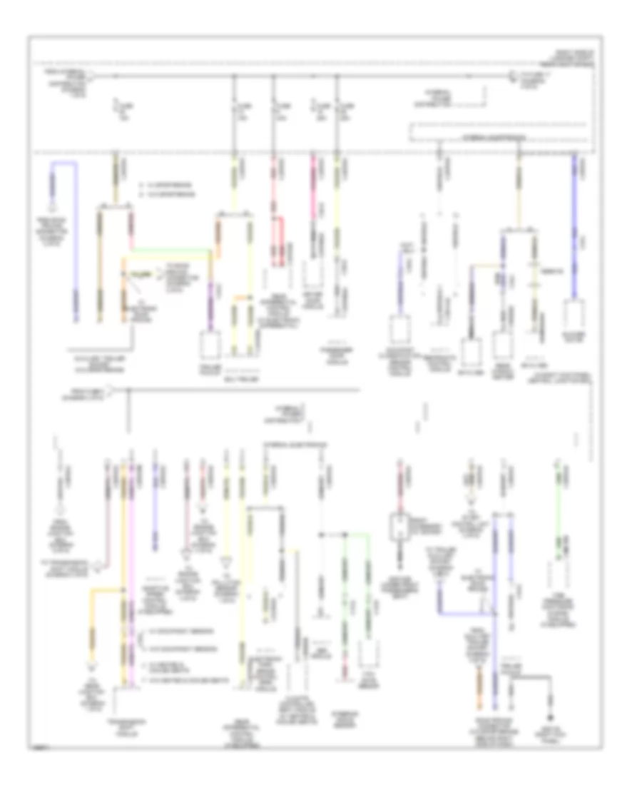 Power Distribution Wiring Diagram 2 of 6 for Jaguar XF Supercharged 2014