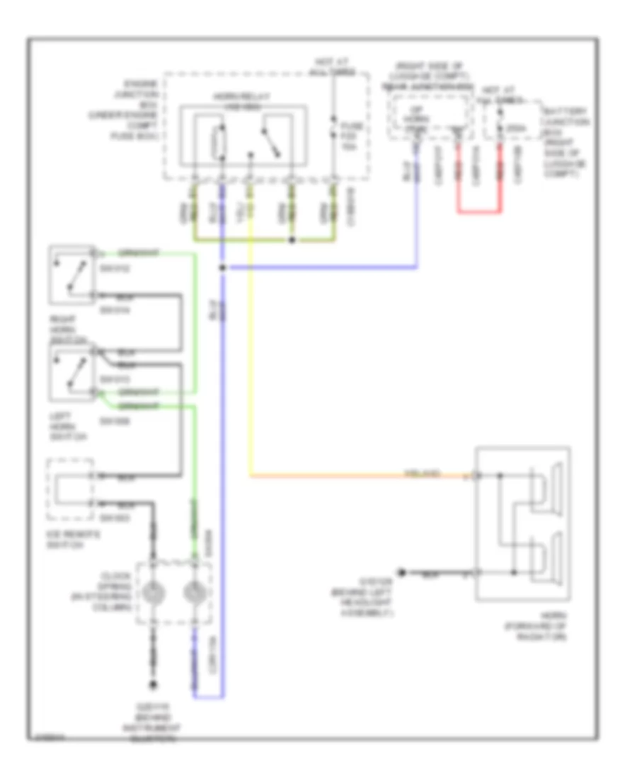 Horn Wiring Diagram for Jaguar XF Supercharged 2009