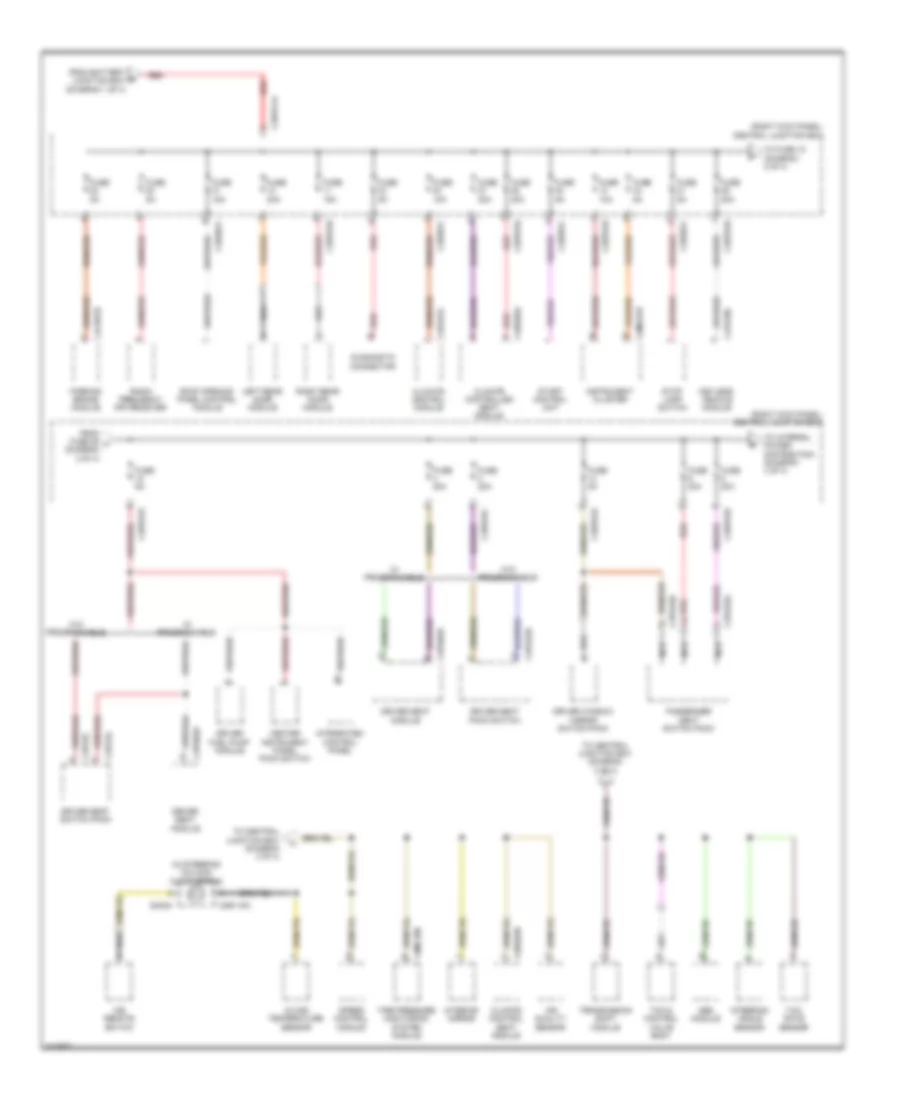 Power Distribution Wiring Diagram (2 of 4) for Jaguar XF Supercharged 2009