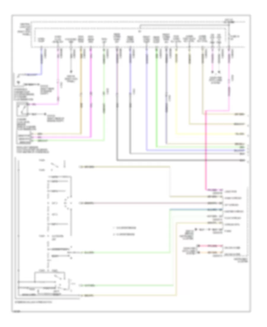 Электросхема стеклоочистителя, дворников и омывателя (1 из 2) для Jaguar XFR 2014
