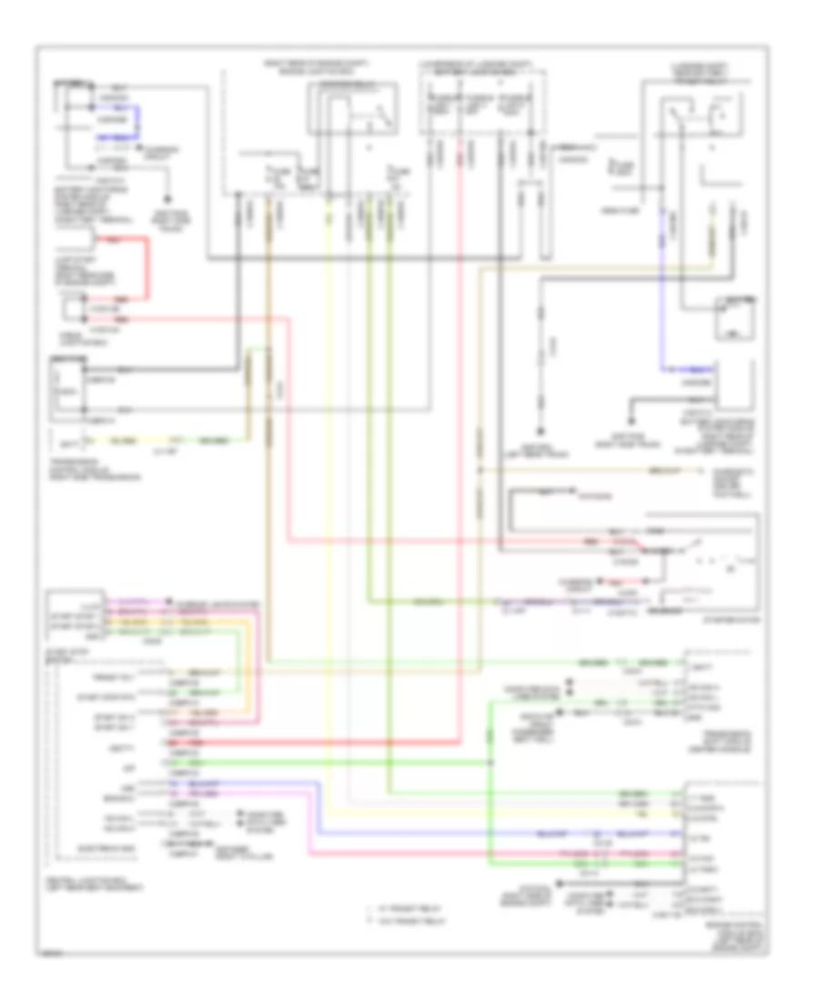 Starting Wiring Diagram, without Start-Stop System for Jaguar XJ 2014