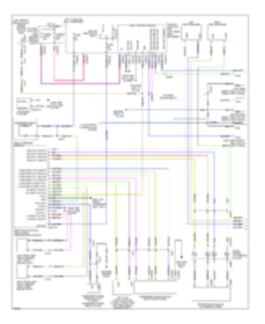 Supplemental Restraints Wiring Diagram 1 of 2 for Jaguar XJ 2014