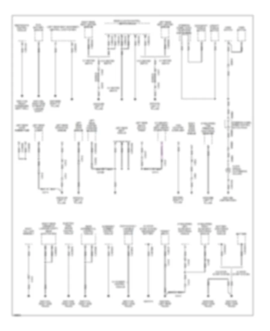 Ground Distribution Wiring Diagram (5 of 6) for Jaguar XJ 2014