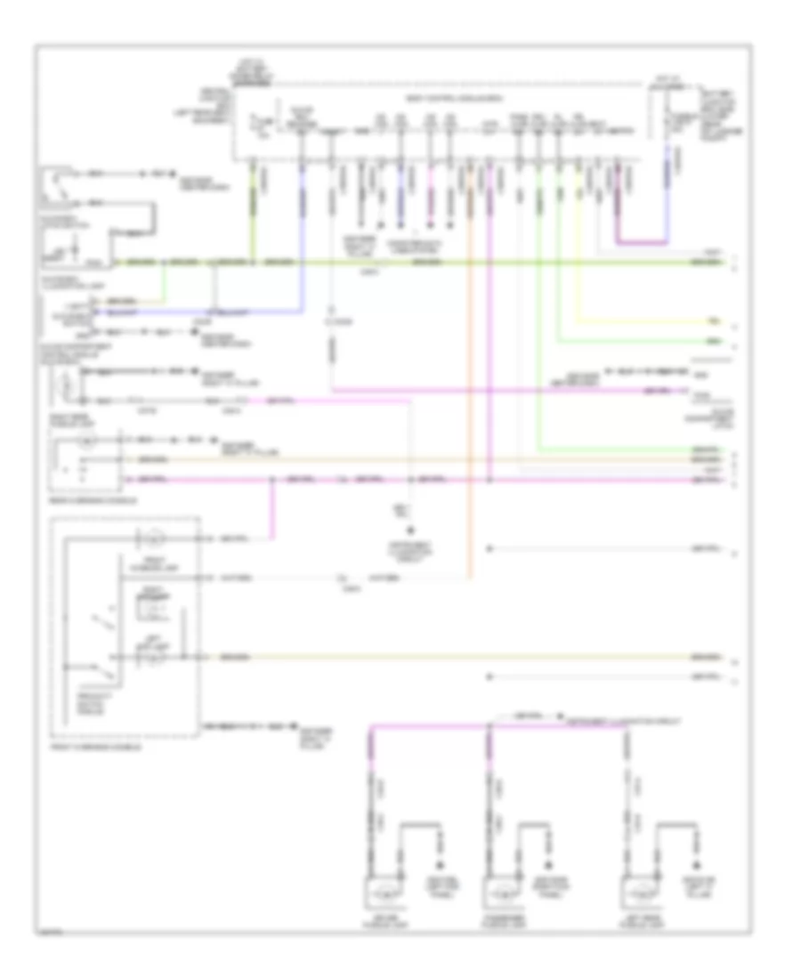 Courtesy Lamps Wiring Diagram 1 of 2 for Jaguar XJ 2014