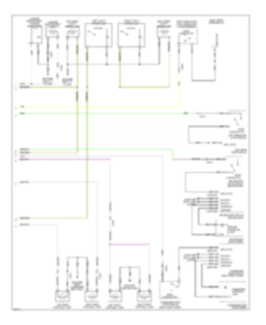 Courtesy Lamps Wiring Diagram (2 of 2) for Jaguar XJ 2014