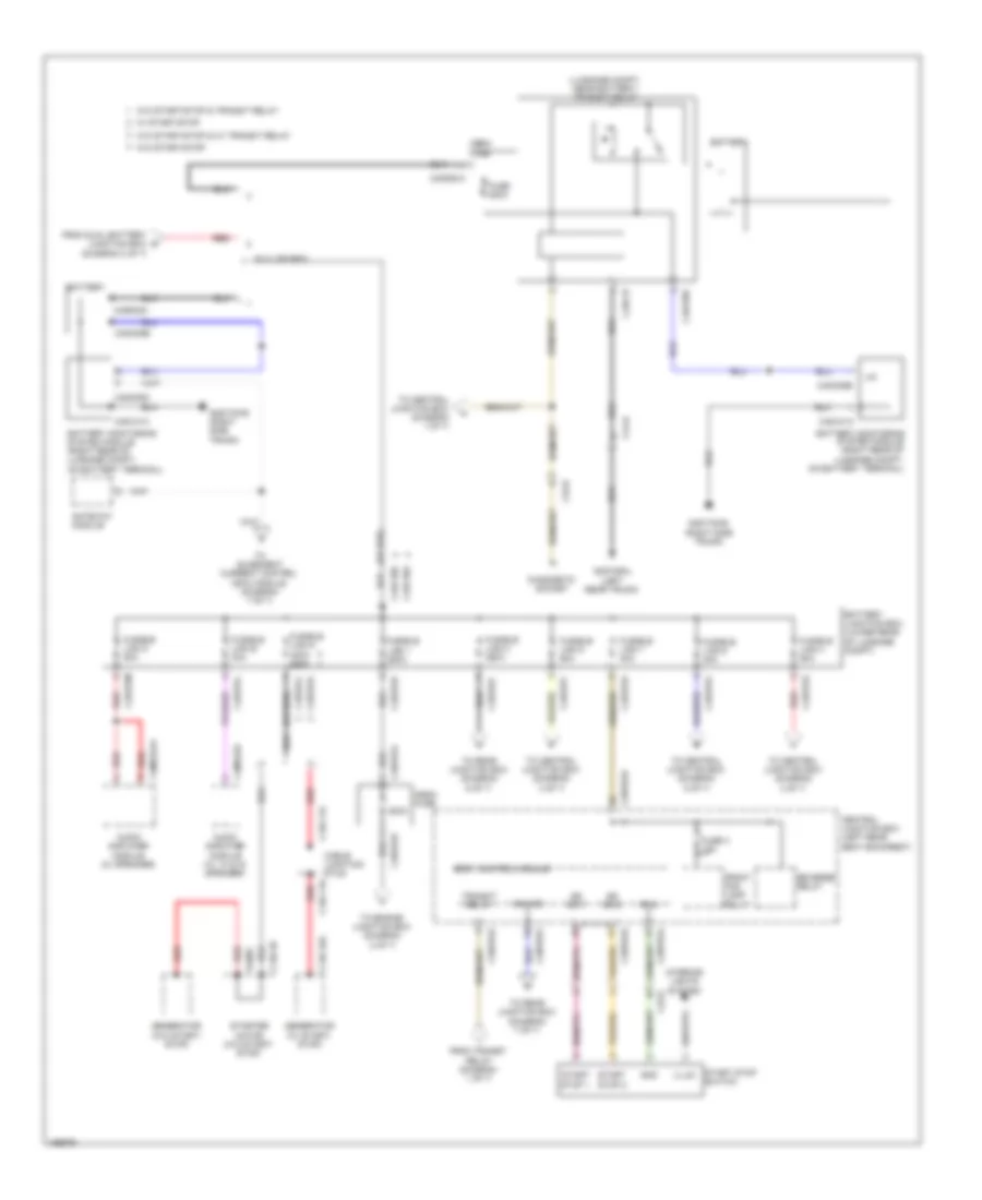 Power Distribution Wiring Diagram 1 of 7 for Jaguar XJ L Portfolio 2014