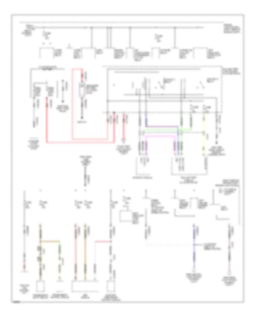Power Distribution Wiring Diagram 2 of 7 for Jaguar XJ L Portfolio 2014