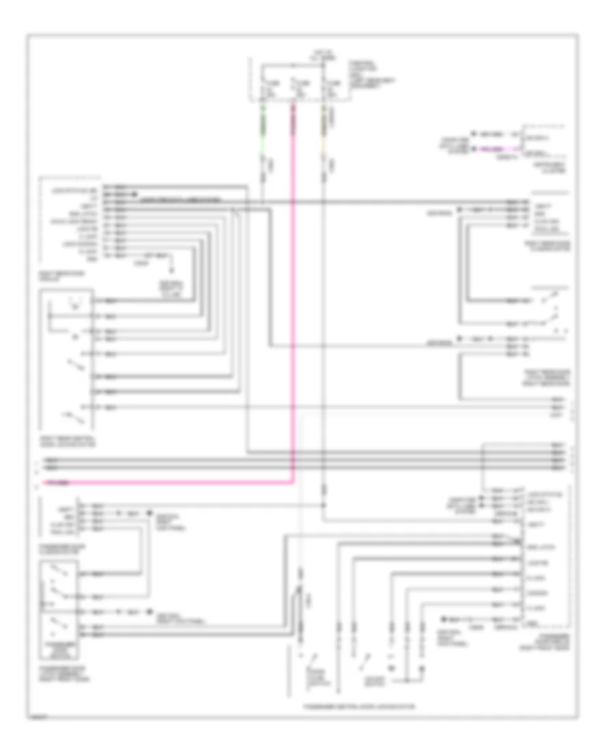 Door Lock Wiring Diagram (3 of 4) for Jaguar XJ L Portfolio 2014