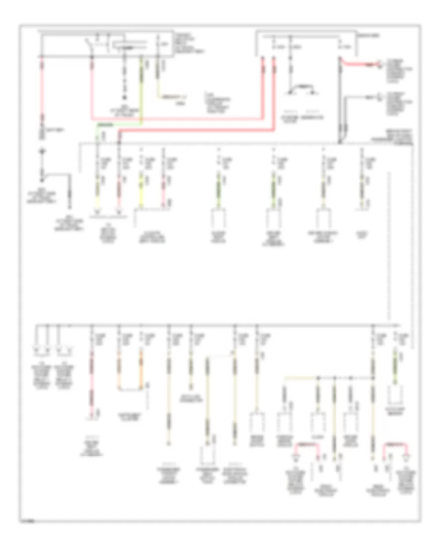 Power Distribution Wiring Diagram 1 of 6 for Jaguar XJ8 Vanden Plas 2009