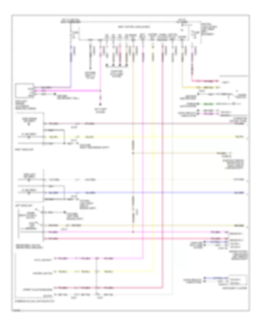 Exterior Lamps Wiring Diagram (1 of 2) for Jaguar XJ L Supercharged 2014