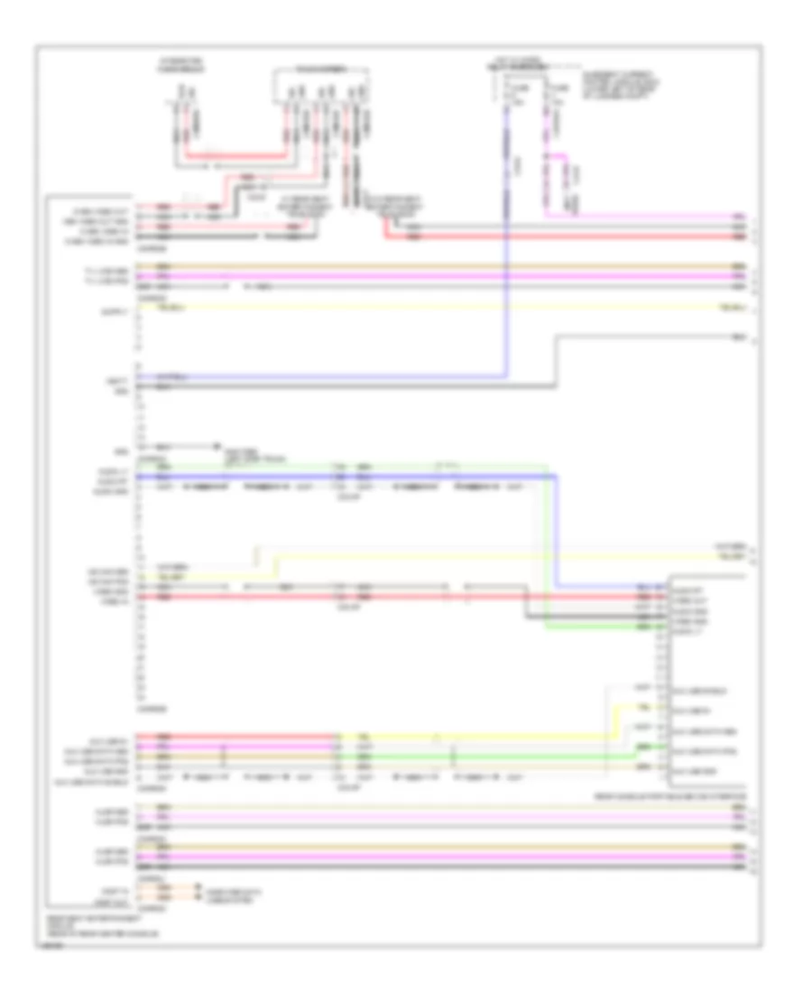 Rear Seat Entertainment Wiring Diagram (1 of 2) for Jaguar XJ L Supercharged 2014