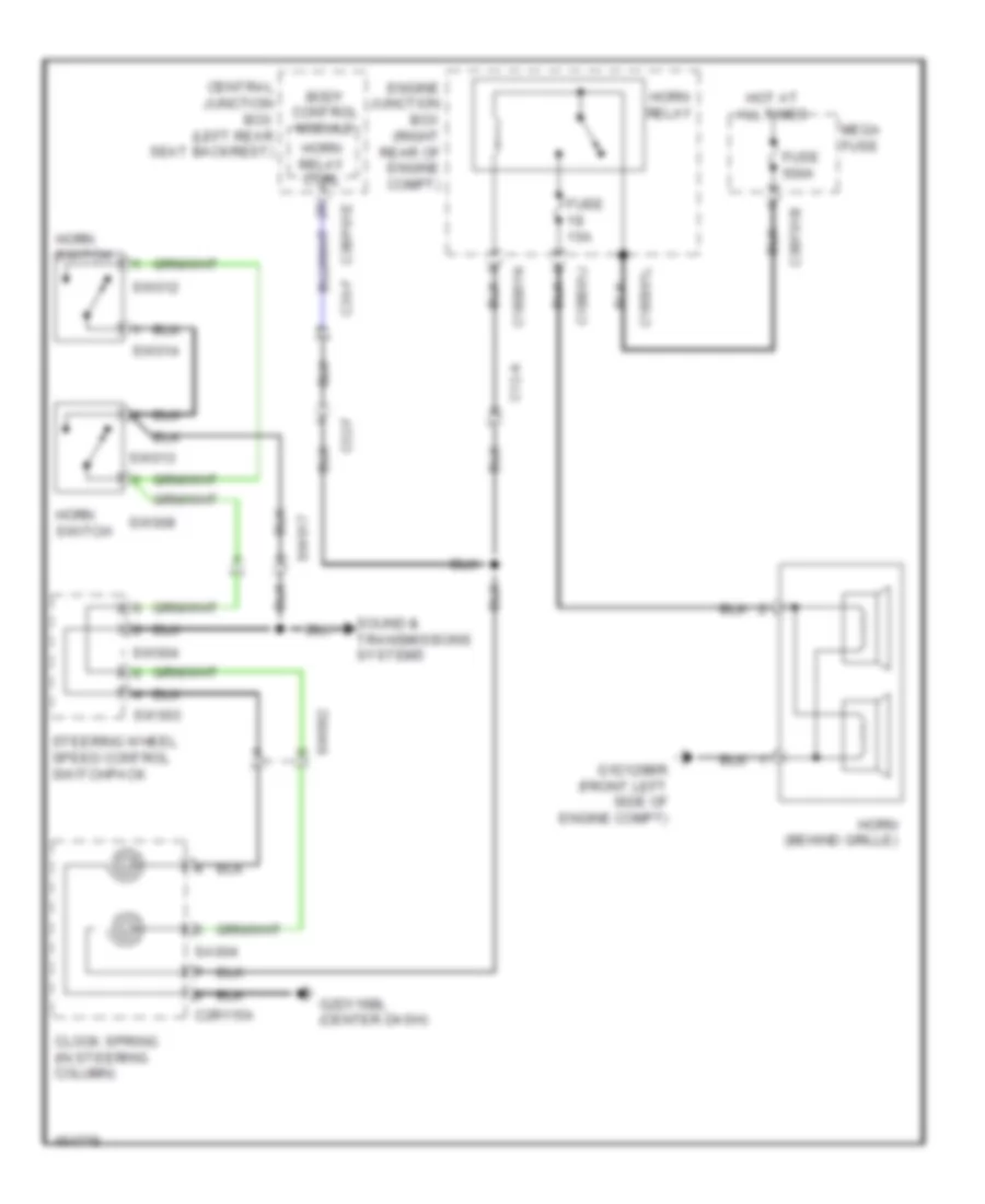 Horn Wiring Diagram for Jaguar XJ Supercharged 2014