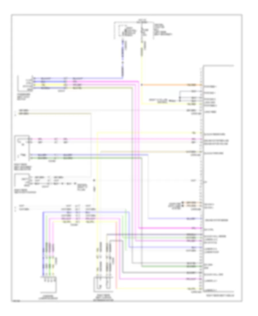 Rear Power Seat Wiring Diagram (3 of 3) for Jaguar XJ Supercharged 2014