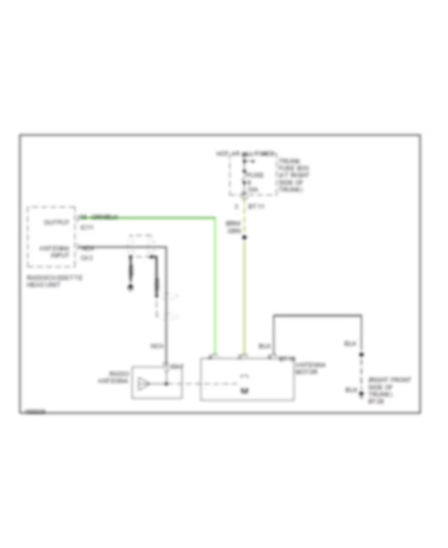 Power Antenna Wiring Diagram for Jaguar XJ8 2002