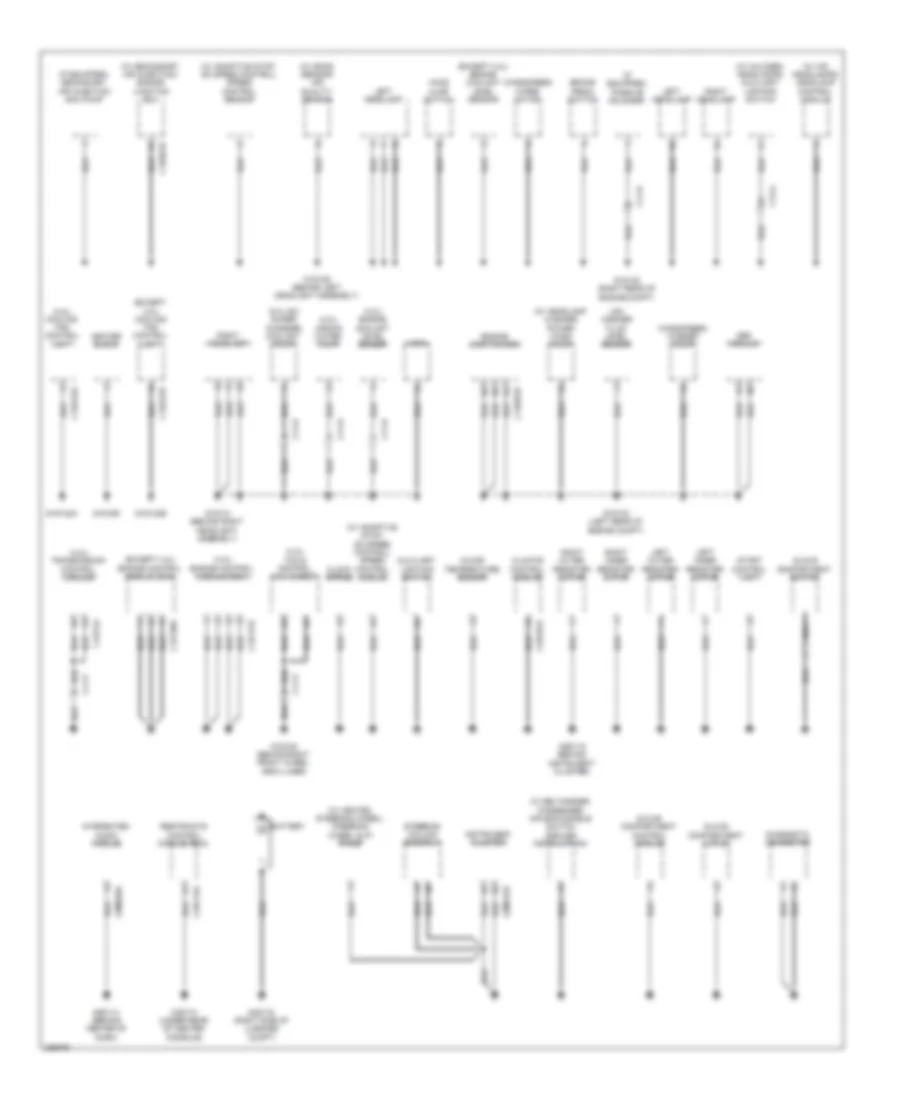 Ground Distribution Wiring Diagram 1 of 3 for Jaguar XF 2010