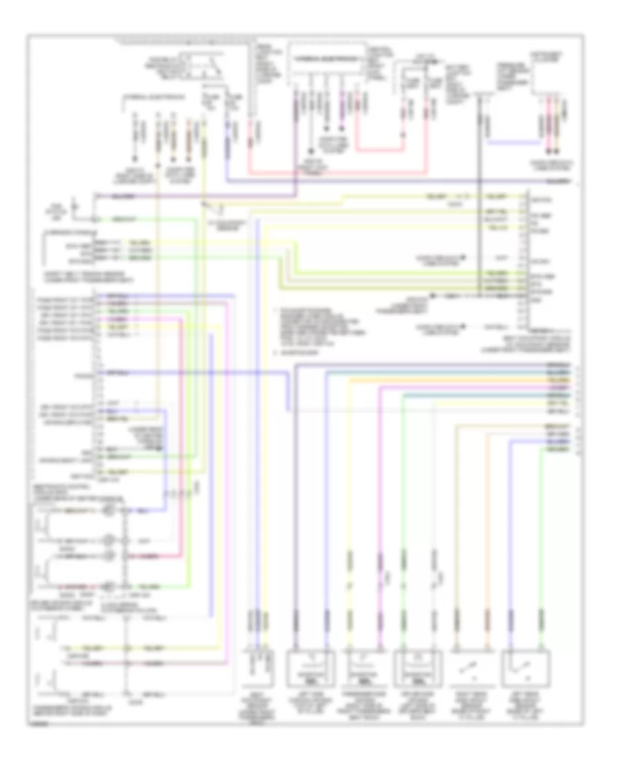 Supplemental Restraints Wiring Diagram 1 of 2 for Jaguar XF 2010