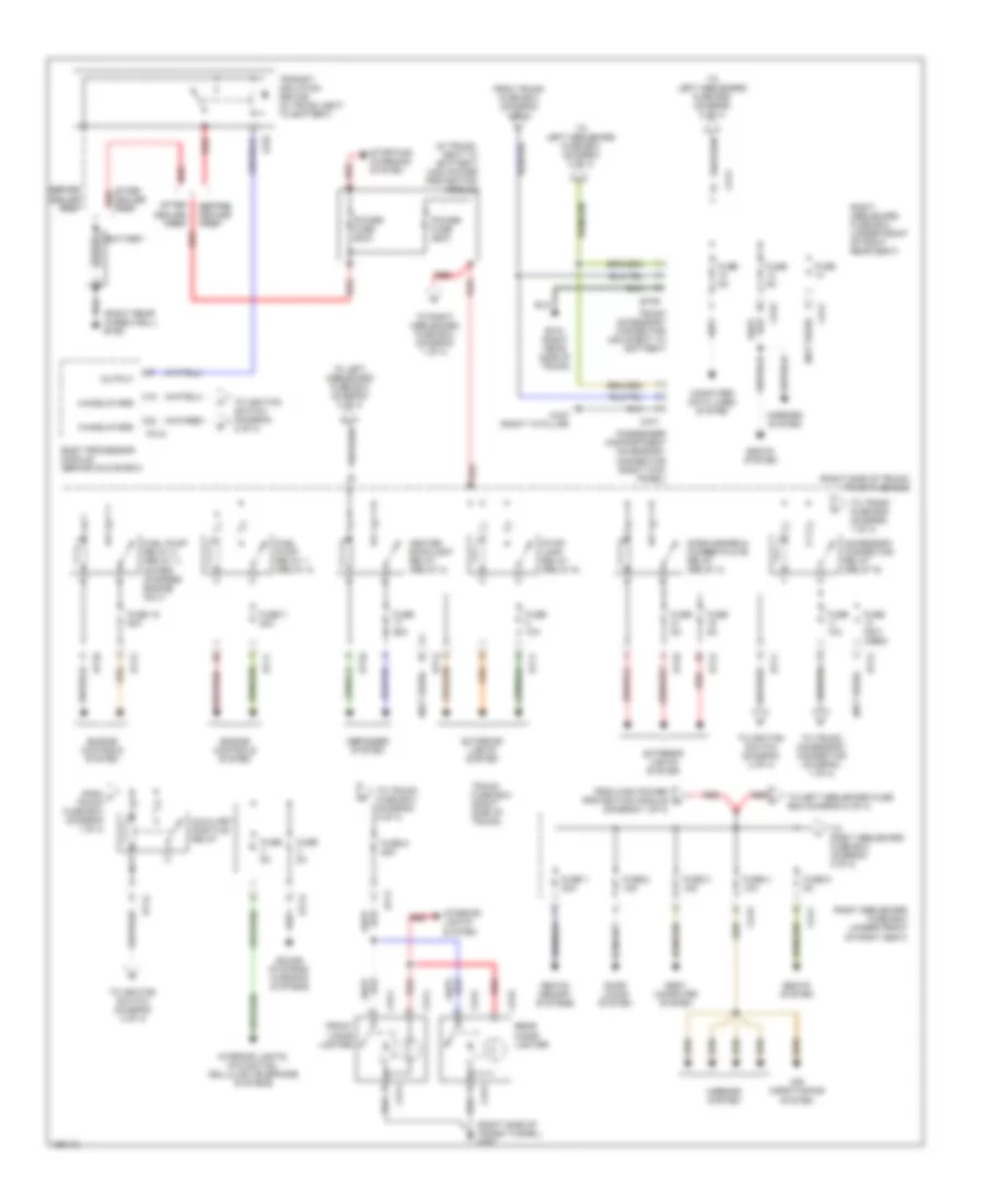 Power Distribution Wiring Diagram 1 of 4 for Jaguar XJ8 Vanden Plas 2002