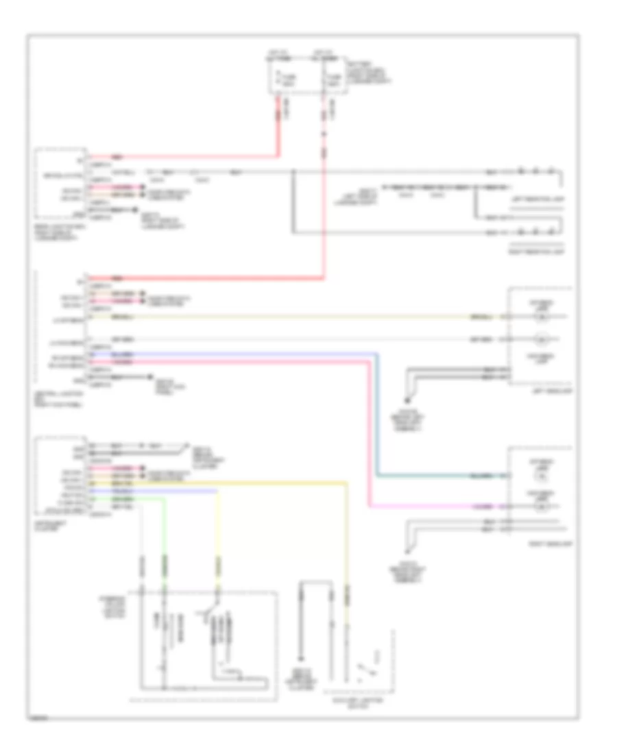 Headlamps  Front Fog Lamps Wiring Diagram without High Intensity Discharge for Jaguar XFR 2010