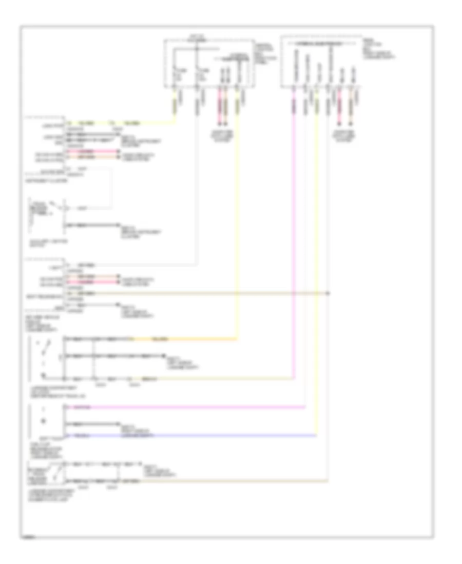 Trunk  Fuel Door Release Wiring Diagram for Jaguar XFR 2010