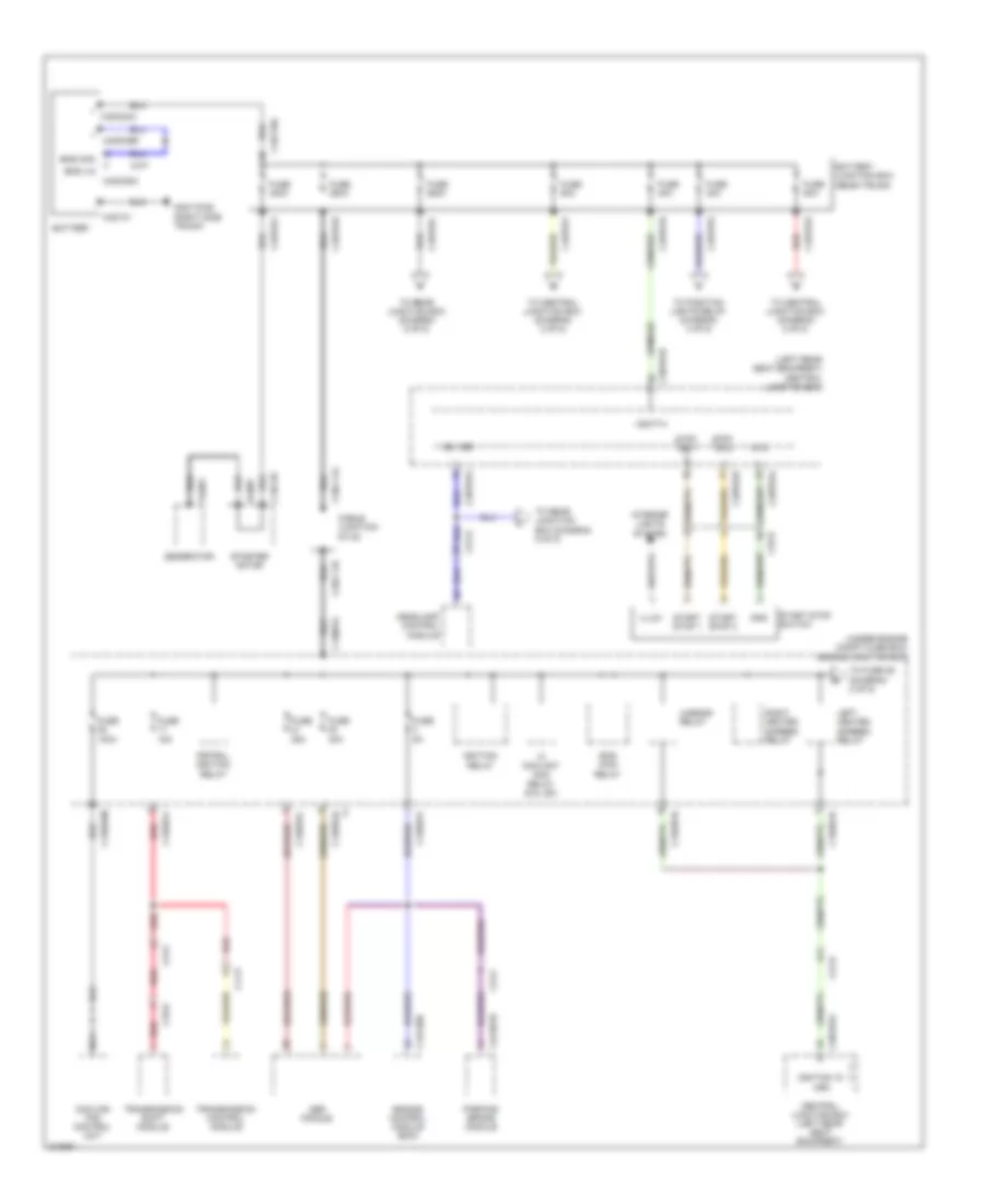 Power Distribution Wiring Diagram 1 of 5 for Jaguar XJ L Supercharged 2010