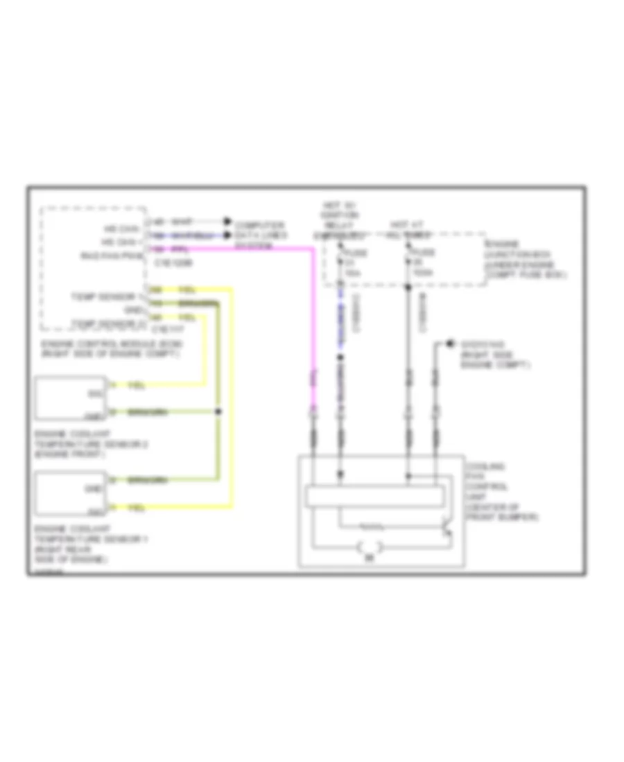 Cooling Fan Wiring Diagram for Jaguar XJ Supercharged 2010