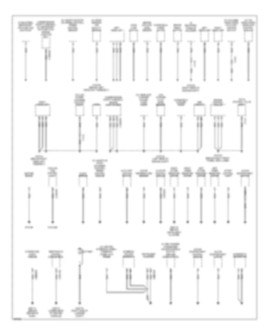 Ground Distribution Wiring Diagram 1 of 3 for Jaguar XF 2011