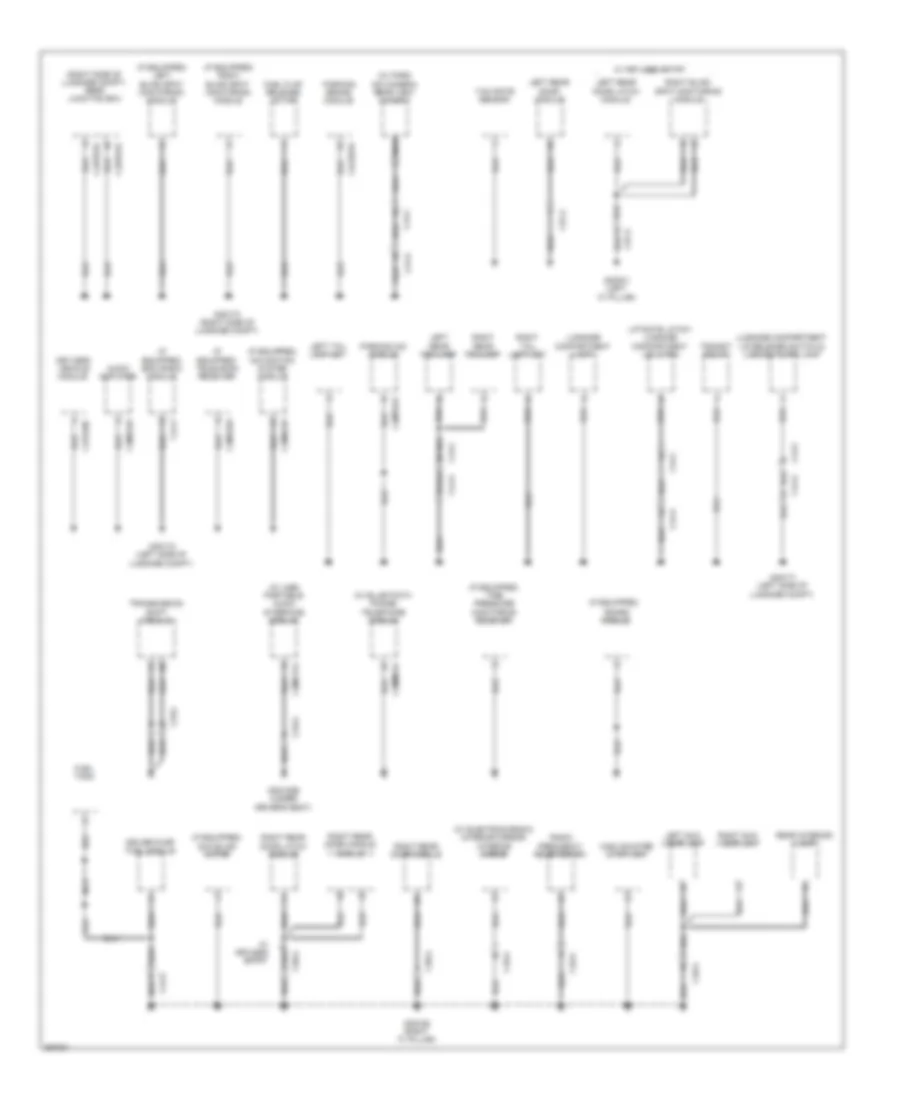 Ground Distribution Wiring Diagram (3 of 3) for Jaguar XF 2011