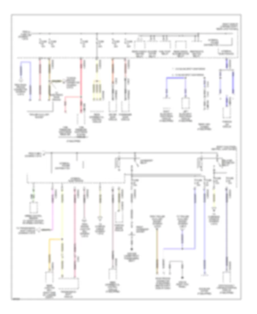 Power Distribution Wiring Diagram 2 of 5 for Jaguar XF 2011