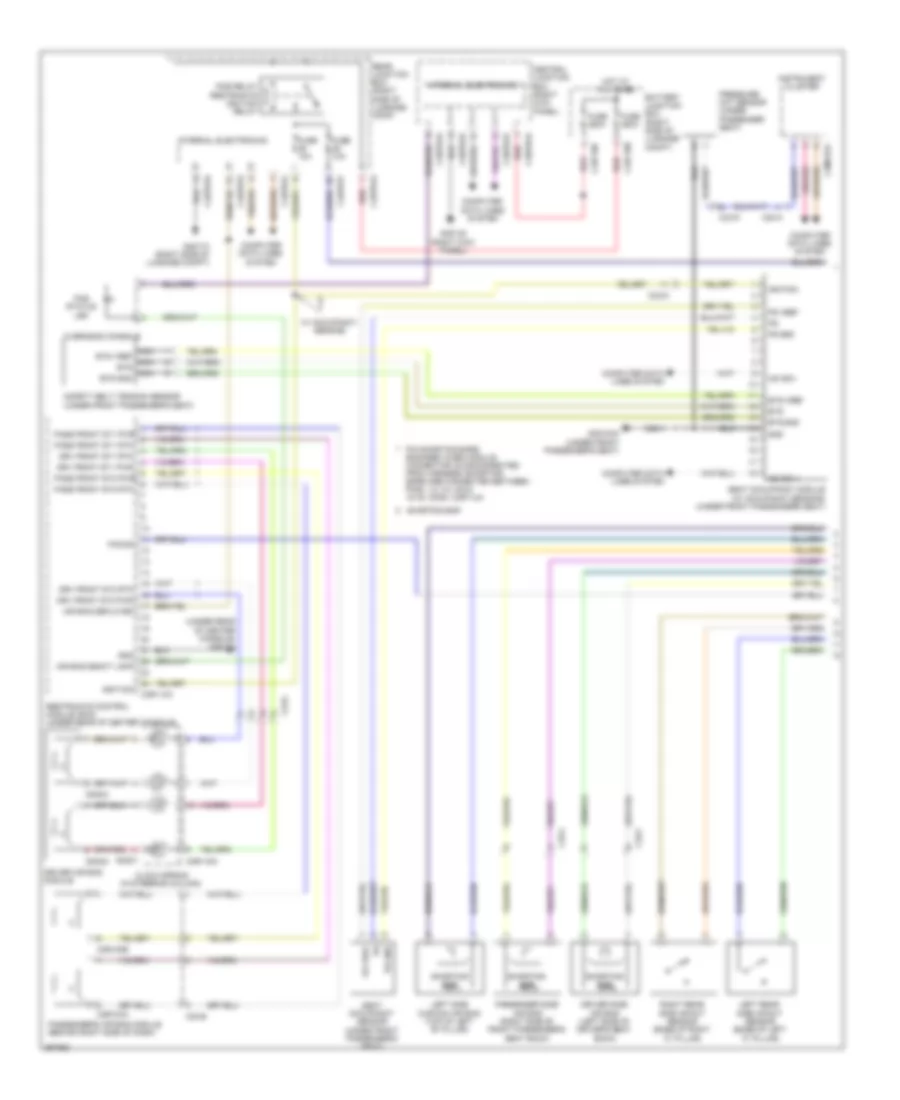 Supplemental Restraints Wiring Diagram 1 of 2 for Jaguar XF 2011