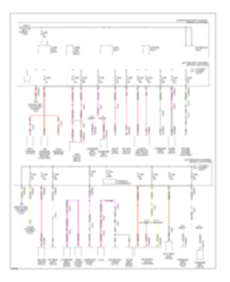 Power Distribution Wiring Diagram 2 of 5 for Jaguar XJ 2011