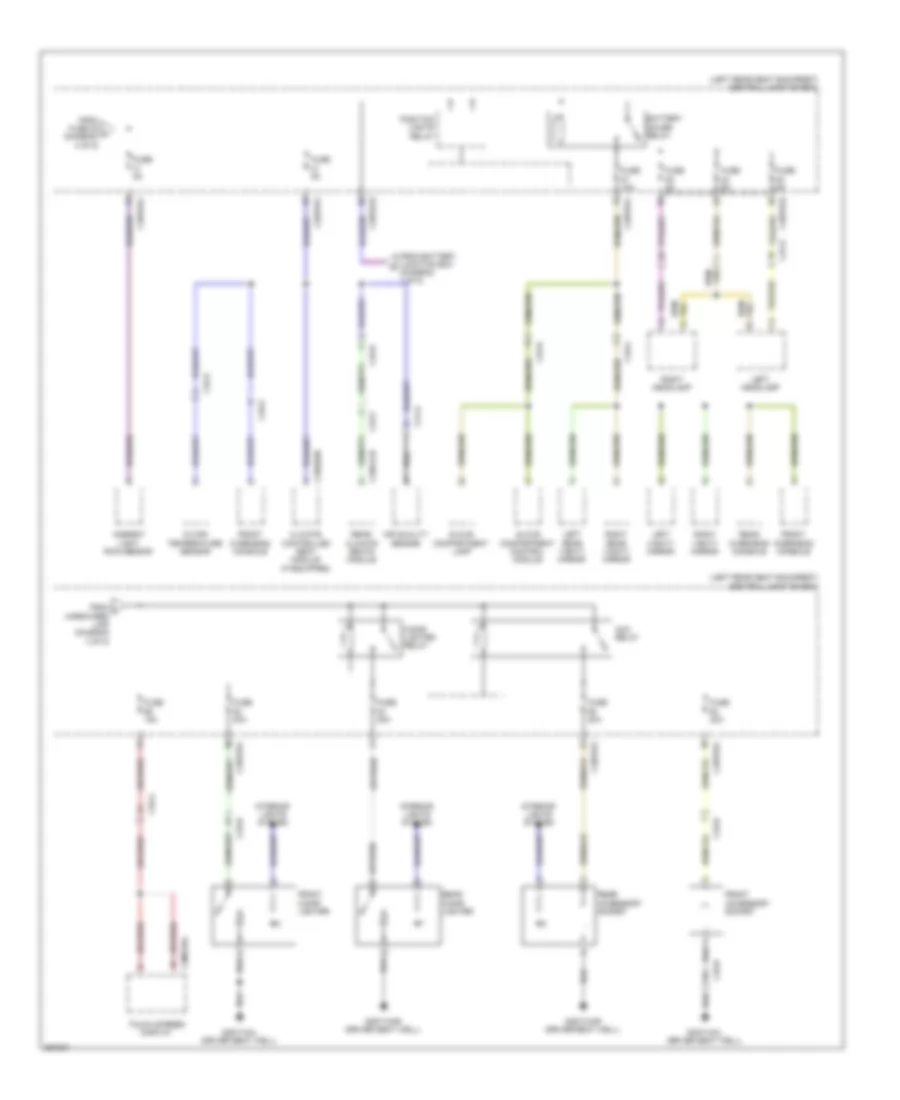 Power Distribution Wiring Diagram 4 of 5 for Jaguar XJ L 2011
