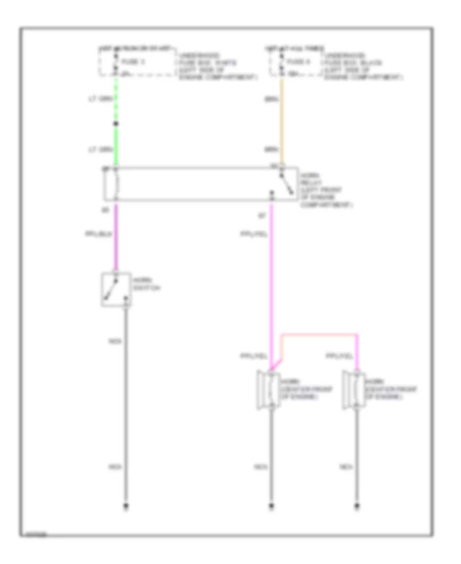 Horn Wiring Diagram for Jaguar XJ S Collection Rouge 1990