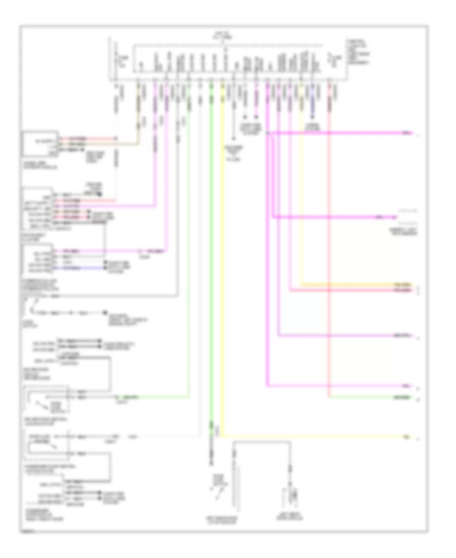 Anti theft Wiring Diagram 1 of 2 for Jaguar XJ Supercharged 2011