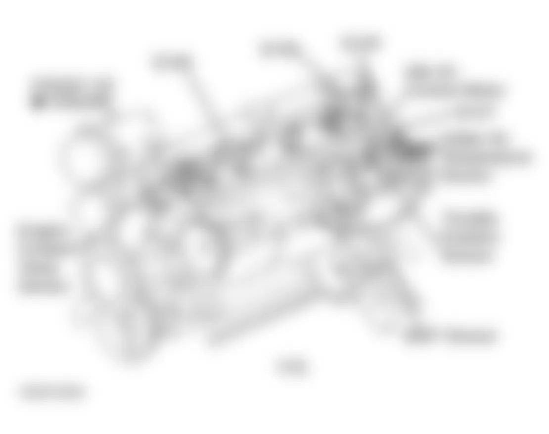 Jeep Wrangler Sahara 1997 - Component Locations -  Left Front Of Engine (4.0L)